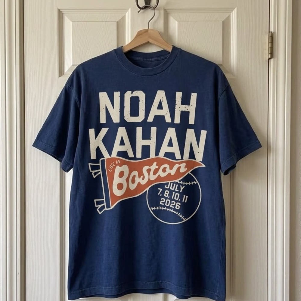 Noah Kahan Exclusive Fenway Park 2026 T-Shirt NAVY